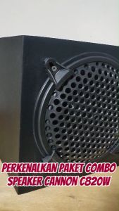 Paket Combo Speaker Cannon C820W Speaker Woofer 8 Inch + Box Speaker Kotak + Tutup Speaker Ram 8