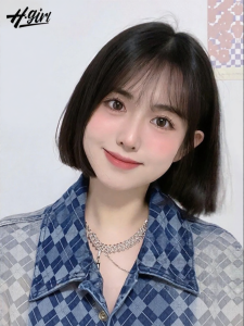 H.GIRL | Chemotherapy Baldness Full Wigs Natural Bob Cut