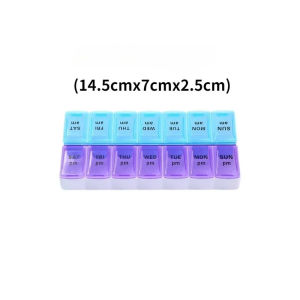 Weekly 14 Grids 7 Days Pill Box Portable Travel Cases Organizer Pill Container Storage Tablets Vitamin Medicine Organizer Box