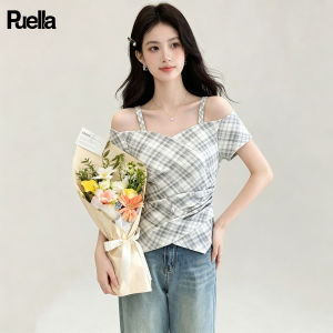 puella | Summer Color Block Asymmetric Slim T-shirt