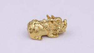 Vòng tay Thạch Anh Vàng Bầu charm tỳ hưu - Vòng tay charm Tỳ Hưu Đôi inox đen VTAVBTHHEV12 - hợp mệnh Kim mệnh Thổ