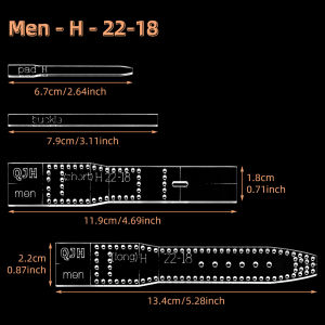 Men Women Leather Strap Cutting Template Kit Quick-Release Leather Strap Acrylic Template For Flat-Joint Type Watches 12-24mm