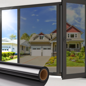 Privacy Double-Sided Transparent Film Sunshade Glass Sticker Sunscreen and Waterproof Window Decoration Film Bedroom