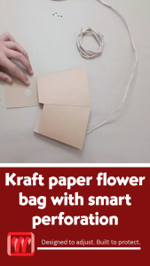 Kraft Paper Flower arrangement bouquet bag with handle (25 pc. Bundle)
