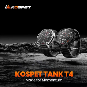 KOSPET TANK T4 Smart Watch Military Smartwatch AMOLED Display 10ATM Waterproof Extra Battery Life