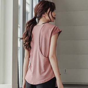 YANSE | Breathable Fast-Drying Loose Slim-Fit Mid-Sleeve Back-Aesthetic Top