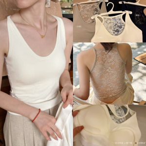 Áo Vest Lót Cotton Ren Pure Desire Ôm Vừa Vặn Có Thể Mặc Ngoài Trời Áo Vest Cố Định Cho Nữ Mùa Thu 2025