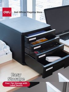 deli | Office File Organizer Drawer-type Plastic 4/5 Layers