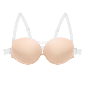 Ultimate Bare Back Invisible Bra  Push Up Multiway Bralette with Transparent Straps Backless Lingerie for Wedding Dresses