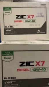 SK ZIC X7 SAE 10W40 DIESEL ENGINE OIL 6L 6 Liters Piece | EC Universal