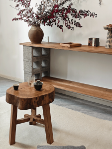 Minimalist Style Solid Wood Tea Table