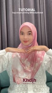 Khadijahlabel Hijab Segi Empat Printing Voal Scarf Premium Terbaru Motif Serenity