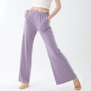 Classical Dance Practice Pants Loose Elegant Wide-Leg Pants Womens Cuprammonuium Straight-Leg Trousers Chinese Classic Dance Modern Dance Costume