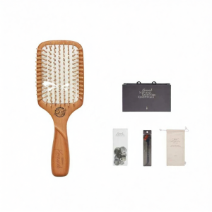 KRRAMEL | Padded Top Hairbrush Scalp Massager Hairbrush with Storage Rack