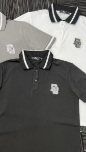 Áo polo nam 3 màu thêu chữ D2 vải cotton co giãn 4 chiều MLCL