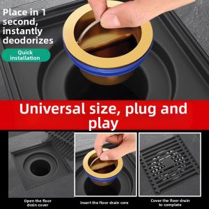 Deodorizing Pest-Resistant Clog-Proof Drain Core