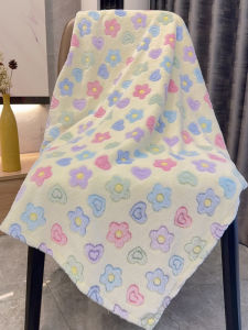 Warmth Blanket Home Cartoon Flower Star Patterned Snuggly Leg Covering Couch Dormitory Student Bedroom Cozy Blanket