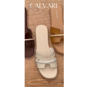 CALVARI - HARPY Sandal Wanita Korea Teplek Casual Kekinian Size 36 - 40 Sendal Flat Cewek Kasual