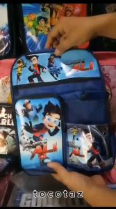 Tocotaz Tas Ejen Ali Ransel Anak TK SD Dengan tempat botol