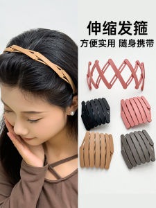 ยางรัดผมแบบพับได้ ยืดได้ สำหรับผู้หญิง 2024 ใหม่ กระเป๋าเดินทาง หน้ากาก ป้องกันการลื่นไหล ยางรัดผม ยางรัดผม
