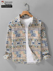 TUCANO | Vintage Print Long Sleeve Shirt For Men