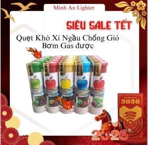 Hộp Quẹt khò xí ngầu chống gió nạp sạc lại ga được khi hết