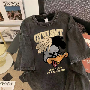 KETONG | Summer Americana Vintage Oversized Couples Short Sleeve T-Shirt