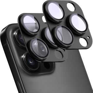 2 Pack For iPhone 17 Pro Max Camera Lens Protector HD Clear Anti-Scratch Aluminum Alloy Tempered Glass Full Coverage Case Friend