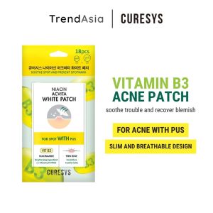 CURESYS Niacin Acvita White Patch Hydrocolloid Acne Pimple Blemish Covering Fast Healing Patches (18 PCS / 54 PCS) TrendAsia