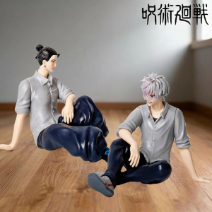 Bandai | 10CM Jujutsu Kaisen Satoru Gojo & Geto Suguru Yumemirize Sitting Action Figure Genuine Collectible Model Toy