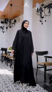 Ayana Dress Elegant Kekinian Bahan Ceruty Babydoll Gamis Cantik Viral Terbaru