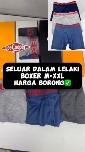 Boxer Lelaki Harga Borong Underwear Briefs M-2XL 3pcs/1set