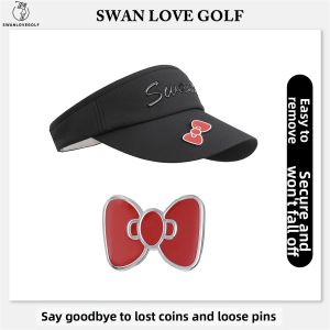 SWAN LOVE GOLF | Magnetic Mark Clip Butterfly Cute UV Protection Visor Golf Hat