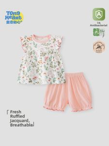 TONGLIANCHUXIN | Floral Lace Forest-style Baby Girl Clothing Set