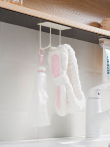 Bathroom Multi-Functional Magnetic Hook No Drilling Towel Hair Band Toothbrush Storage Rack Sticky Hook Organizer Wall Mounted