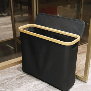 1 Storage Basket Storage Shelf Large Paper Holder 12 Rolls Of Toilet Paper Storage Rack With Lid Oxford Cloth + Bamboo Stor