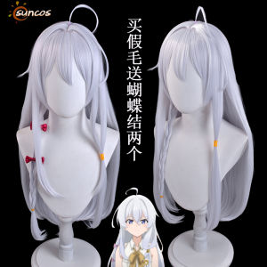 SUNCOS Magic Bé Gái Tour Elena Anime Cosplay Wig Female Lead Character Curling Hairline Butterfly Knot Anime Cosplay Accessory