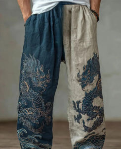 2026 Fashion Cool Gothic Japanese Ink Painting Style 3D Printing Loose Straight Leg Pants Street Harajuku Casual Sports Pants