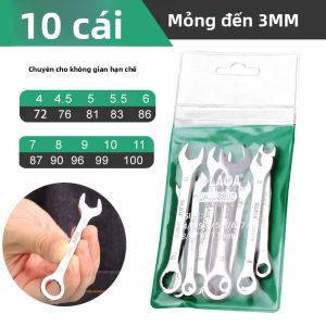 LAOGA Mini Mỏng Hoa Mận Mở Cờ Lê Thép Không Gỉ Kết Hợp Đa Năng Cờ Lê 4-11 Mm Cho Kim Loại Làm Việc