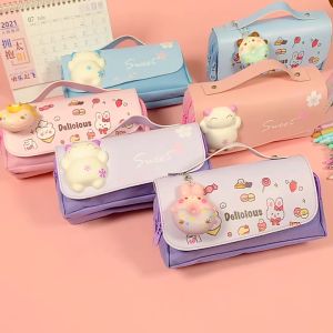 ITSHOPING - Tempat Pensil Anak Lucu Kotak Pensil Dekompresi Timbul Muat Banyak Alat Sekolah Pelajar Tk Sekolah Dasar