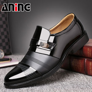 Sepatu Kulit Bisnis Pantofel Kasual Pria Dengan Kotak Sepatu 2046