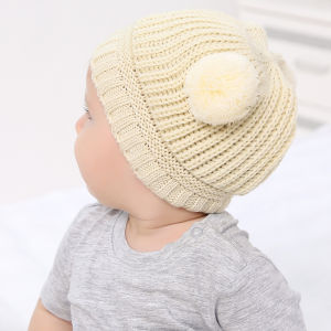 Autumn Winter Newborn Baby Hats For Girls Boys Knitted Infant Pullover Cap 0-2Years Casual Beanies Basic Toddler Crochet Bonnet