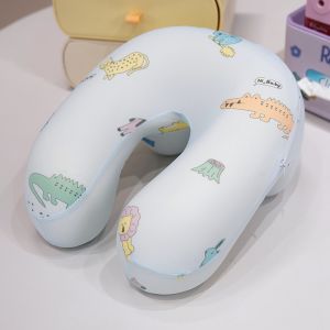 Áo Khoác Lông Chinchilla Ice Silk U Shaped Office Nap Pillow Không Thể Gấp Lại Đệm Đầu Hình Trái Tim Mềm Mại Thoải Mái Cho Trẻ Em