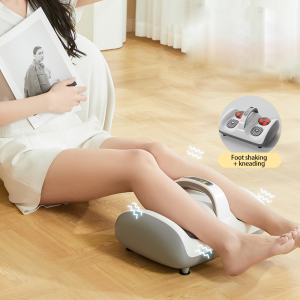 Jinkairui Automatic Electric Foot Massager with Rollers Shiatsu Heating & Vibrate for Soles Pain Relief Calf Massage Therapeutic Kneading Improve Legs Blood Muscle Relaxation