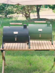 Outdoor BBQ Grill Smoker Grill Cooking Portable Double sided barbecue grill Charcoal Grill Home barbecue grill for outdoor cooking and camping