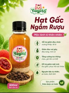 Hạt gấc ngâm rượu Rượu ngâm hạt gấc nguyên chất Yagita hỗ trợ viêm xoang mũi trĩ hạch làm dịu giảm sưng tan máu bầm sau té ngã. 500 ml 250 ml 30 ml.