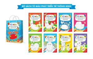 [HCM] Túi 8 cuốn tô màu cho bé phát triển trí thông minh