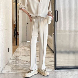 เสื้อเชิ้ตแขนสั้นผ้าไหมน้ำแข็งสำหรับผู้ชายในช่วงฤดูร้อน ทรงหลวมสบาย ๆ สไตล์เกาหลี เสื้อเชิ้ตทรงปกติ