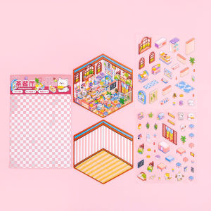 DIY 3D Sticker Scenes Make Your House Cute Kawaii Therapy Sticker Stress Relief Holiday Christmas Activity Easter Basket Stuffer