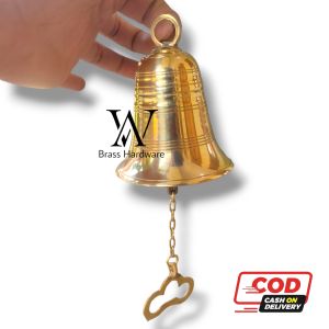 Bel Pintu Rumah Lonceng Kuningan Motif Kerucut 03 Polished Brass 1 Pcs